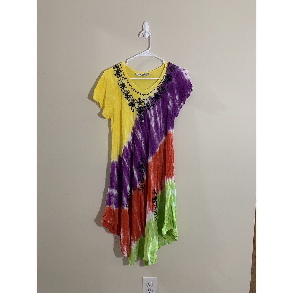 Sante Collections Short Sleeve Embroidered Dress